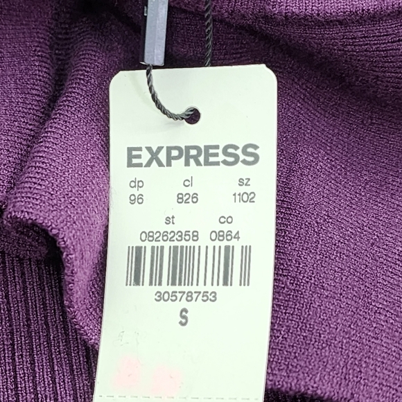 Express Women's Body Contour Ruffle One Shoulder Cropped Sweater Tank - S - Picture 5 of 6